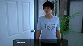 Beautiful woman with perfect body in 3D adult game