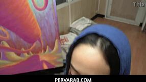 pervarab - innocent hot hijab stepsister dania vegax gives blowjob