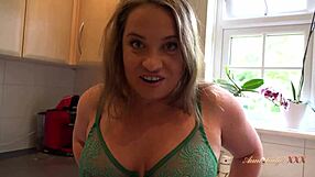 Taboo kitchen POV experience with busty cougar stepmom Olga