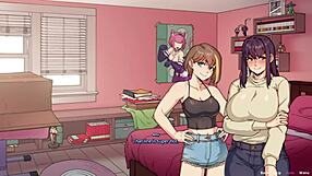 Big-boobed futa and her sexy bestie dive into wild hentai gameplay.