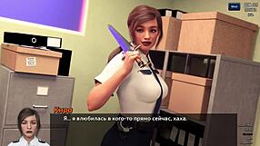 Beautiful girlfriend in 3D cartoon gets handcuffed and goes on a photo hunt