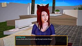 A walkthrough of the visual novel game My new stepfamily 583