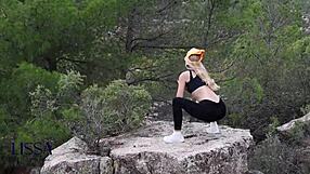 Yoga in nature with a handsome man I just met