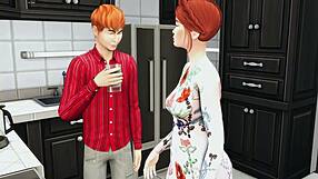 Older woman seduces stepson and gives him a wild ride