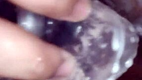 Blasian beauty's solo pleasure with anal play and cum dripping