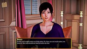A walkthrough of the visual novel game My new stepfamily 583