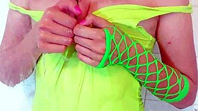 Beautiful Latina woman with an amazing ass in a shower scene
