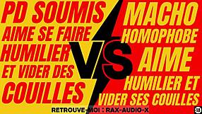 A hunky French master dominates and humiliates a gay sub