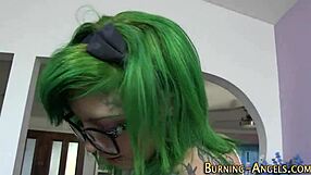 Alternative beauty gets a facial in a POV video