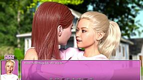 Kissing my hot blonde lesbian best friend in summer