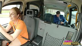hey, this fake taxi driver bangs her passenger