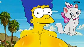 Marge's nude beach antics in new DSanimatin parody