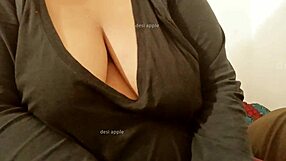 asian aunty flaunts her big sexy boobs