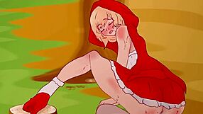 Little Red Riding Hood scolds pervert for tree fucking in wild hentai parody