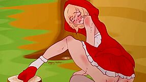Little Red Riding Hood scolds pervert for tree fucking in wild hentai parody