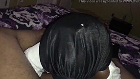 Black beauty gets face fucked and cum on her ass