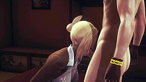Japanese futanari hentai with creampie and facial cumshot