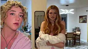 Beautiful redhead gets fucked in front of her lover