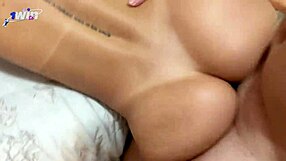 Wife moans in pleasure while getting pounded hard