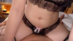 Moeka's erotic skills: from head to toe in black cat lingerie