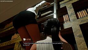 3D game of Lara Croft's wet pussy solo play