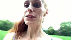 Public hairy orgasm with a messy end