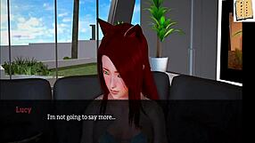 Beautiful anime Redhead in hot erotic game action