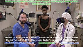 First time black beauty gets her pussy probed by a gynecologist