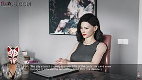 Beautiful brunette Ms. Denver in sexy stockings in a adult game