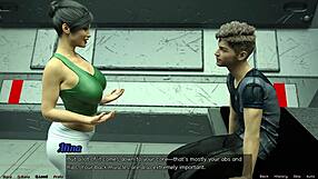 Hot yoga with a curvaceous MILF with huge assets in a cartoon