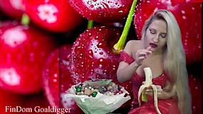 Masturbating with food for the fetishists and findom lovers