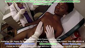 First time black beauty gets her pussy probed by a gynecologist