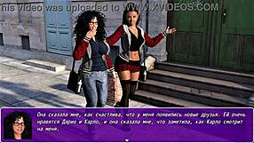 3D animated game with big-nippered angelica in a hardcore scene