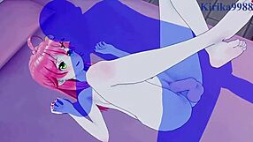 Huge tits bouncing during intense creampie action in anime