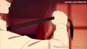 Makima rewards Denji with a sensual experience in Chainsaw Man AI upscale 60fps