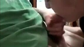 Young and straight guy gets his cock worshipped by a cute friend
