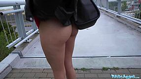 Skinny blonde gets fucked in public in front of everyone