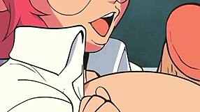 Titty fuck and cumshot: Perfect paizuri boob job 2D hentai