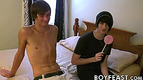 Young and straight emo guys have fun and pleasure in anal sex
