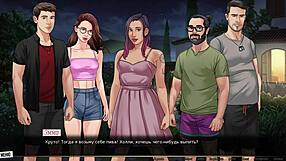 Masturbation and cum in mouth scenes in a cartoon game