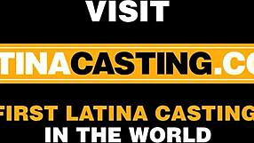 Redhead teen gets slammed in hardcore Latina casting session