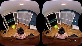 VR experience of naughty America’s big tits and bubble ass in the gym