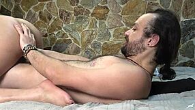 hey, living my fantasy! playing with boyfriend’s body blindfolded for hard banging