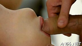 Beautiful amateur's rough and sloppy blowjob leads to incredible orgasm