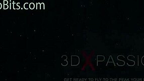 3D animated big cock action with femdom and anal