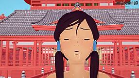 Beautiful avatar Korra gives a deep blow job in this animated porn movie