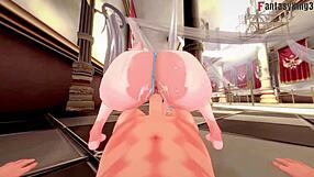 Rosalia in hot 3D anime netorare adventure with Mario Bros