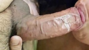 A Colombian stud's big cock and cum in a hot Latina's mouth