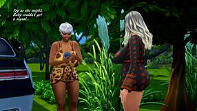 Beautiful girls Ruby and Doris meet the black roadfuckers in The Sims 4