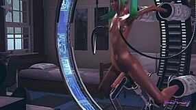 Skinny shemale gets creampied in Yaoi femboy 3D game
